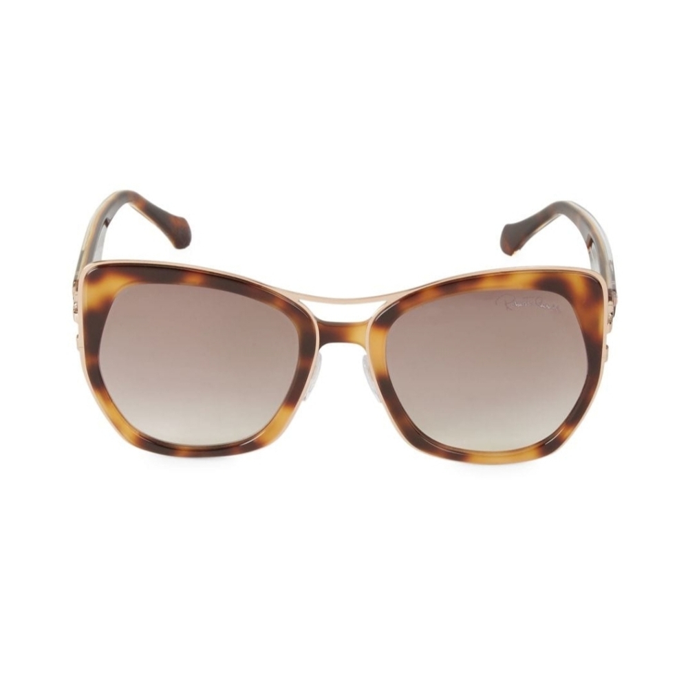 MY LOSS!!! ROBERTO CAVALLI 55MM FAUX TORTOISESHELL SUNGLASSES